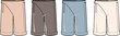 © Hasan - Fashionable shorts in four different neutral colors for women's wardrobe
