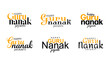 © RMAKE - guru nanak jayanti 9 set of creative typography design. vector illustration.