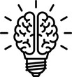 © Snap Vision - Idea generation brain lightbulb concept creative thinking innovation eps silhouette
