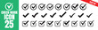 © Mukti - Black Check Mark and Checkbox Icon Collection. Check box icon with correct, accept checkmark icons tick box icon. Vector illustration eps 10