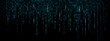 © MandarinkaArt - Binary code rain background with matrix style. Futuristic digital bg with flowing blue code numbers.