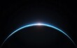 © Din Nasahrudin - Blue light flare - flash light streak ray - large light flare behind the planet