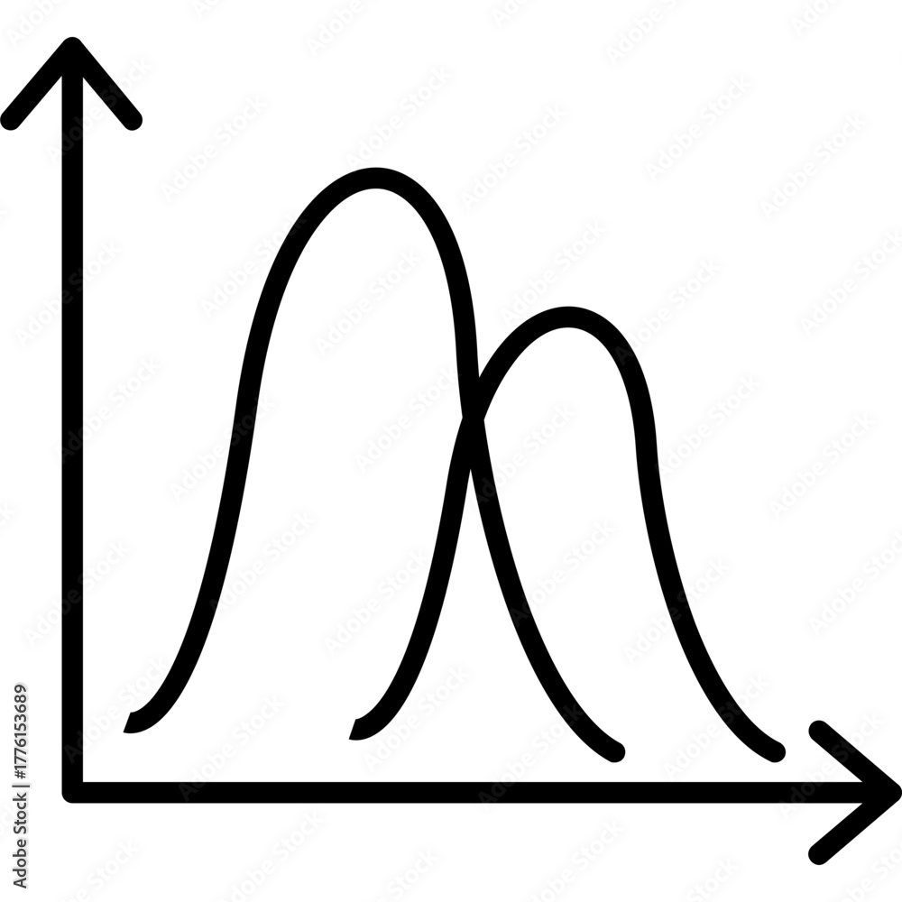 Bell Curve Graph of Normal Distribution Stock Vector | Adobe Stock