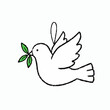 © Jinnam - Crayon Drawing of a White Dove Ornament