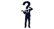 © AL-AMIN - Silhouette of a person with a large question mark for a head looking confused and uncertain