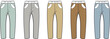 © Mou - A set of pants in different colors offers a modern and stylish wardrobe staple