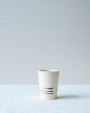 Handmade ceramic coffee and espresso cups made in the slip casting method of pottery