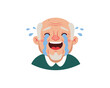 © GolamKibria - Elderly man laughing so hard tears are streaming down his face expressing joyful emotion