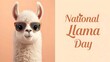 © Sanjaya - Cool Cute Llama Wearing Sunglasses Celebrating National Llama Day