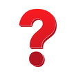 © FryArt - Red Question Mark Symbol in Bold Simple Design Uncertainty Inquiry FAQ Sign