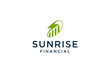 © Luis - Sunrise Financial Logo with Upward Arrow and Bar Graph in Green Oval.
