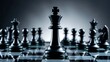 © Konstantin - A solitary black king chess piece stands prominently in the foreground, exuding a sense of authority and power.