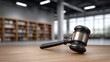 © lililia - A gavel is placed on a sound block beside a stack of law books, creating a serious atmosphere in a legal office filled with knowledge