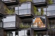 © Olaf Krüger/imageBROKER - Detail residential building, contemporary architecture, Frederiksberg, Copenhagen, Denmark