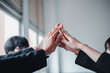 © Treecha - Concept, meeting, team applauds for success and presentation in the conference room, support, teamwork, many people join together to applaud and agree to the business meeting.