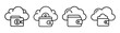 © PURE VECTOR WORK - Cloud wallet digital money management secure online banking financial technology solution icon set