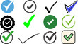 © Hosny  - Collection of different check mark icons for ui design and user interface elements for websites and apps design