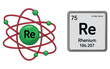 © Nass Studio - Rhenium electron diagram with symbol vector illustration ideal for atomic structure representation chemistry science education and educational design themes