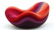© adiba - Abstract Knitted Chair Design Against White Background. Potential Use Interior Design Inspiration