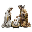 © sarlina - Holy nativity scene of Mary, Joseph, and baby Jesus statue