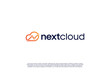 © Dominance - Cloud letter N logo design with statistic concept