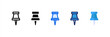 © Redemption_art - Pin icon set multiple style collection. Vector illustration.