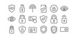 © Graphic resource  - Security & Privacy Icons Pack | Cyber Protection, Lock, Shield, Password Vector Set | Minimal Line and Solid Style