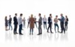 © handong - Large group of people on white background. People communication concept. High quality