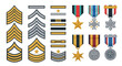 © Simson - Various military insignia and medals depicting rank and achievement in service branches