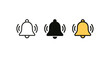 © 123levit - Simple notification bells in flat style with vibrating motion icons