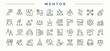 © Rubbble - Mentor vector line icon set. Minimalist editable vector stroke. Editable stroke. Vector collection. Trainer icon set. Containing man, train, trainer, counselor, advice and more.