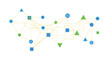 © Masum - Abstract network of geometric shapes and lines representing connections and data flow, Generative AI.