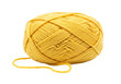 © Ines - Isolated ball of golden yellow yarn for craft project, knitting or crocheting, vibrant color
