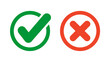 © ZC - Green check mark and red cross mark right and wrong vector image isolated on transparent background