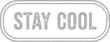 © MDHRIDOY - Stay cool distressed stamp label in a rounded rectangular shape