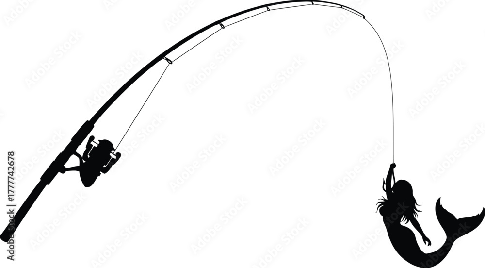 bent fishing poles isolated Piscifun Saltflow BentButt Offshore Saltwater Boat Rod Silhouette of a bent fishing