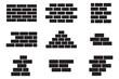 © Agastya 897 - Brick wall build stack stonewall business house. Brick stone icon wall construction architecture vector isolated icon.