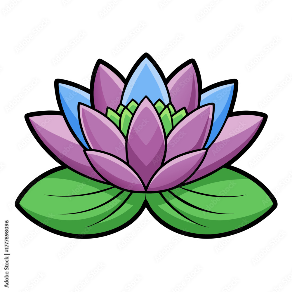 Download beautiful lotus flower vector illustration for free colorful ...