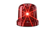 © jakir - Bright red rotating emergency beacon light with flashing strobe effect isolated on transparent background