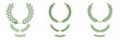 © Slava - Decorative logo element. Tree branch wreath. Perfect circular wreath created with a branch of green leaves on a transparent background, ideal for graphic design projects. Floral wreath collection.