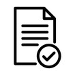 © Baskarastock - file with checkmark line icon representing document approval and task completion