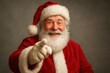 © Exclusive - Santa Claus Pointing - A Festive Holiday Portrait of Christmas Spirit.