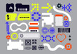 © Luqman - Label vector symbol asset element retro futuristic collection set bundle sticker y2k clip art editable