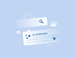 © bestforbest - AI overviews concept improving generative search experience with summarized answers, contextual understanding. Reliable content powered by large language models and advanced algorithms illustration