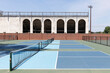 © Raymond Forbes LLC/Stocksy - Pickleball court park landscape nobody