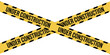 © Adobe worker  - under construction tape warning banner image with transparent background, industrial sign for road, construction site and website, vector.border, signs, crime, warning, access, hazard, ribbon,