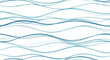© Vector Studio - A white background with multiple horizontal wavy blue lines of varying thickness and shade