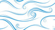 © Vector Studio - Blue swirls  curved lines some spiraling on white background simple graphic design