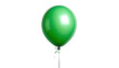 © Ziel - Shiny, bright green balloon floats against a black background