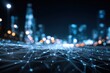 © Iftikhar alam - Digital transformation and future innovation in a city skyline illuminated by technology and connectivity at night